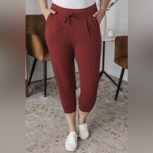 Women's Casual Burnt Russet Cropped Pants